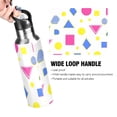 thumbnail image 4 of Yayeee 20oz Insulated Water Bottle Double Wall Stainless Steel with Flip Straw Lid, Yellow Retro Round, 4 of 7