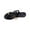 Black, variant on Women's Strappy Sandals Criss Cross Strap Flat Sandals Open Toe Slides Shoes Black 6.5