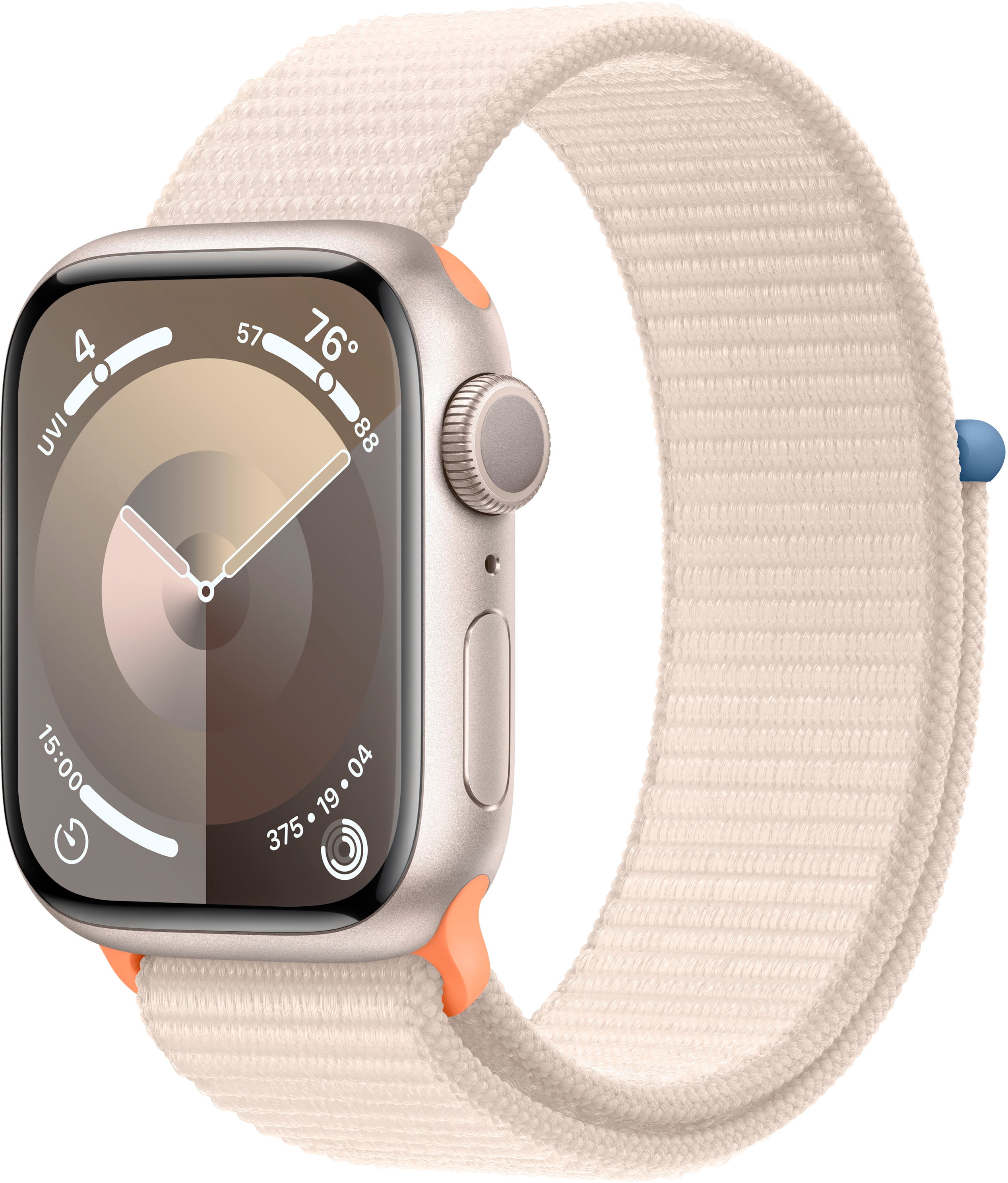 Apple Watch SE 2nd Gen GPS 40mm Smartwatch with Starlight Aluminum Case with Starlight Sport Band S M