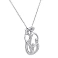 thumbnail image 4 of 1/10ct tw Diamond Family Pendant Necklace in .925 Sterling Silver, 4 of 4