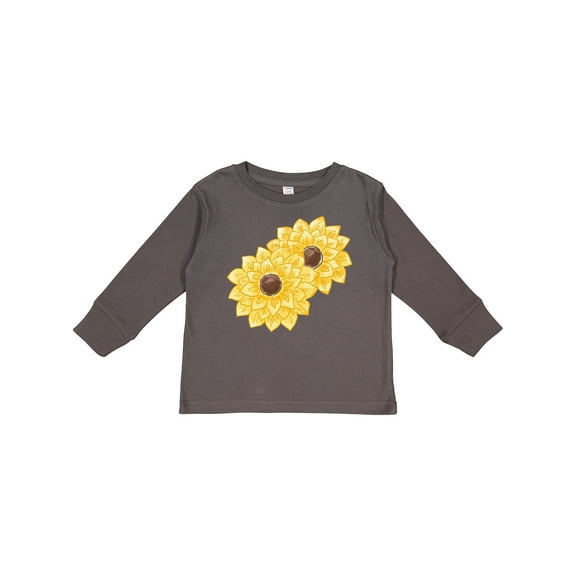 Inktastic Yellow Sunflowers Boys or Girls Long Sleeve Toddler T-Shirt