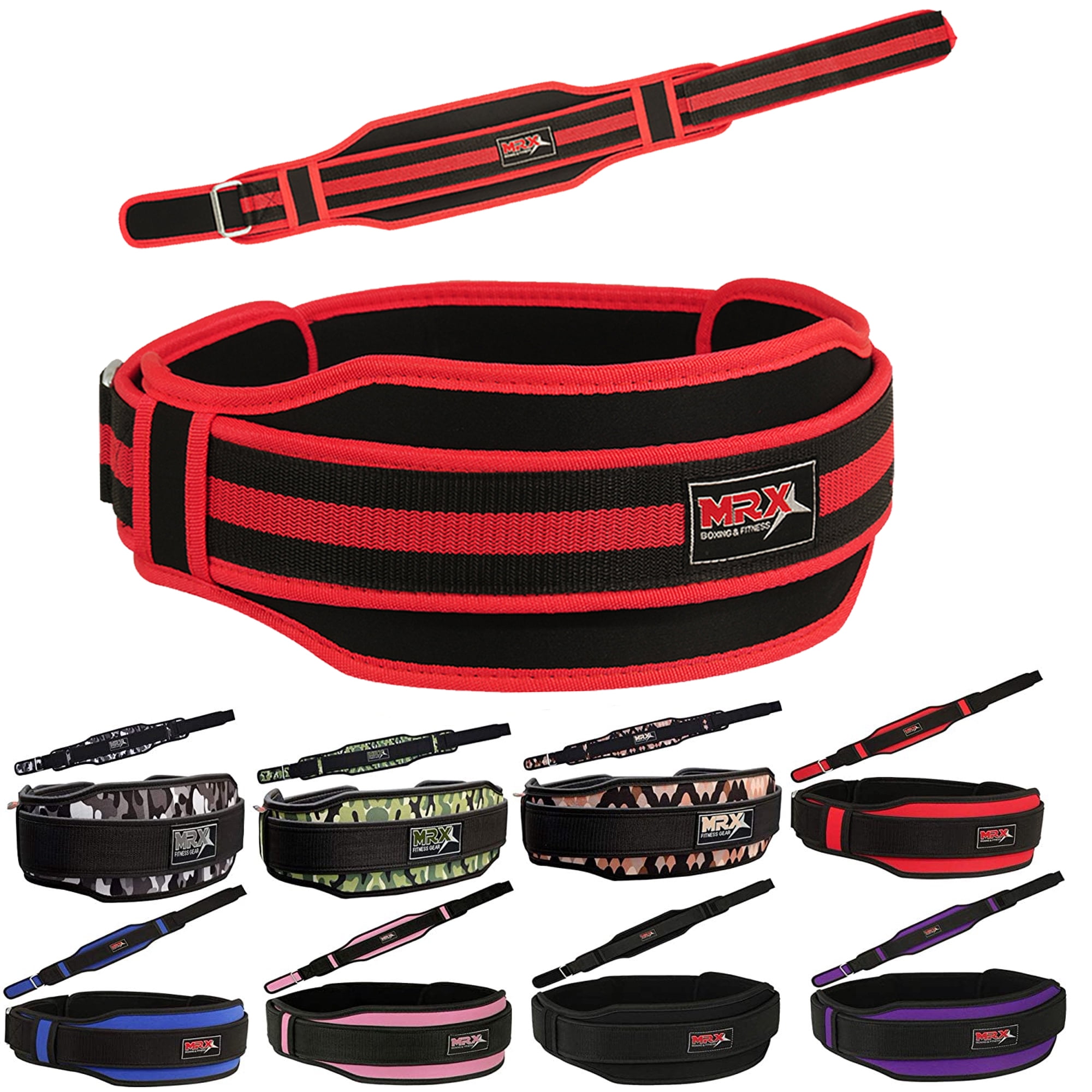 MRX Weight Lifting Belt with Double Back Support Gym Training 5" Wide