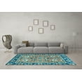 thumbnail image 3 of Ahgly Company Indoor Rectangle Oriental Light Blue Traditional Area Rugs, 7' x 9', 3 of 4