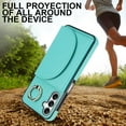 thumbnail image 5 of for Samsung Galaxy A14 5G Wallet Case with Card Holder Women Men, Flip PU Leather Kickstand Shockproof Protective Phone Cover Magnetic Clasp 360 Rotation Ring Stand for Samsung A14 5G, Green, 5 of 7