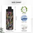 thumbnail image 3 of Daiia Watercolor Romantic Paisley Printed 18 OZ Sports Insulated Kettle Drinking Cup Water Bottle Stainless Steel Kettle Portable Cup For Gym, 3 of 7