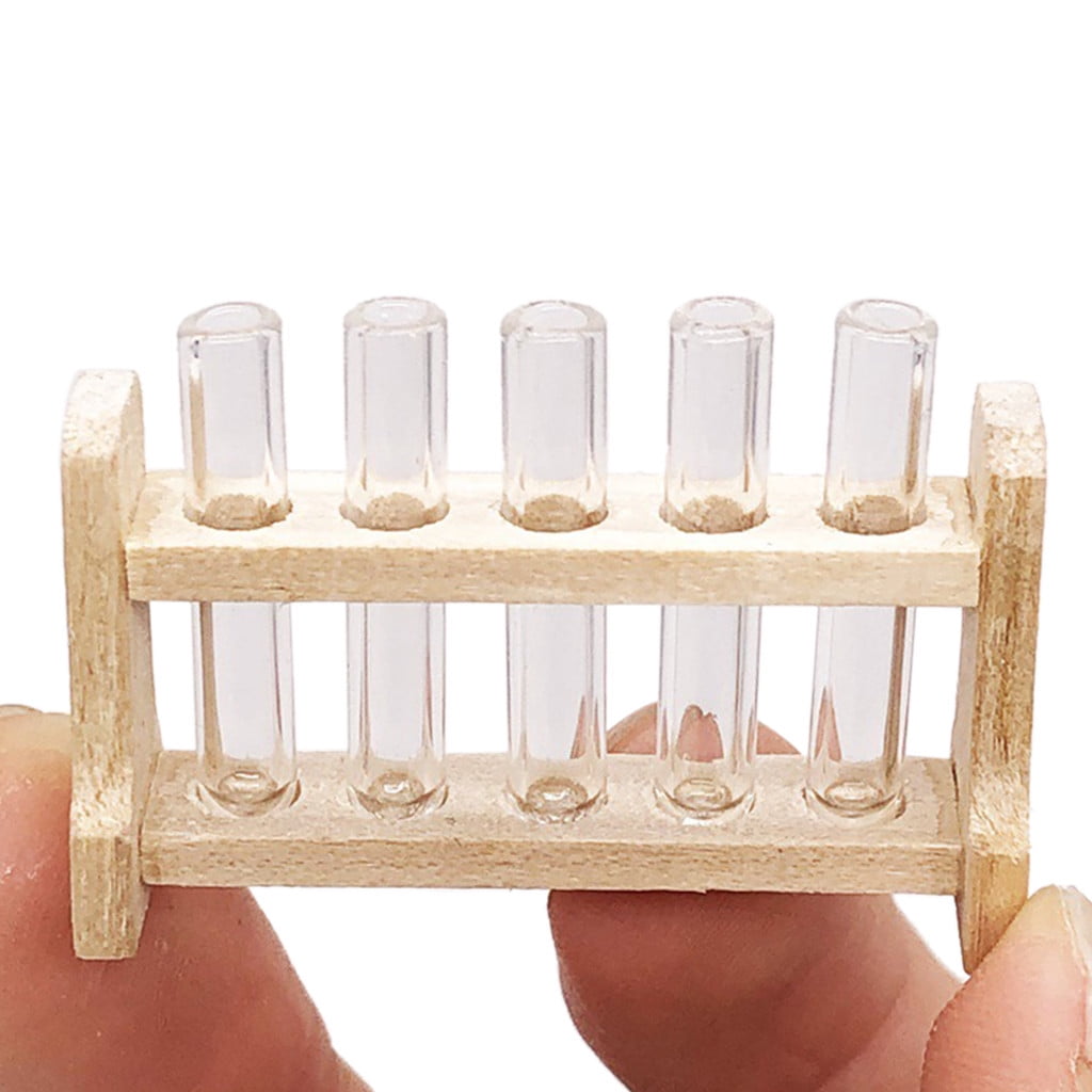 1/12 Dollhouse Miniature Laboratory Test Tube Rack Set for Living Room