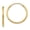 Colorname Hoopear: Yellow / 17x17mm, variant on 14k Yellow Gold Endless Hoop Earrings - .4 Grams - Measures 17x17mm