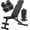 Weight Bench +110LBS Adjustable Dumbbells, variant on BEARBRO 9 Positions Adjustable Foldable Weight Bench Workout Bench with 10 in 1 Quick-Select 110LB(55lbs*2) Adjustable Dumbbells