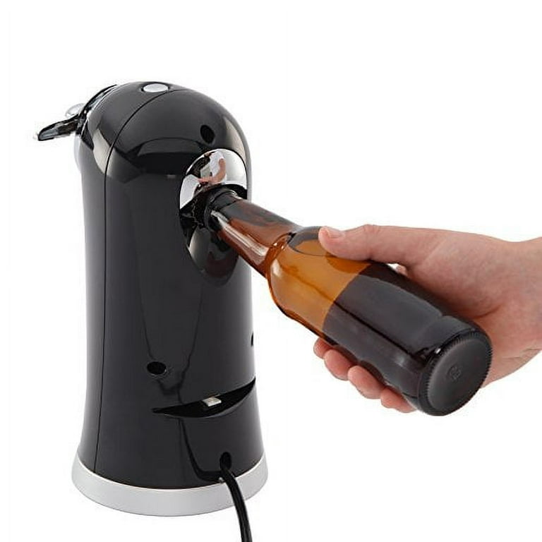 Colston Hands-Free Electric Can Opener w/ Bonus Bottle Opener, Black