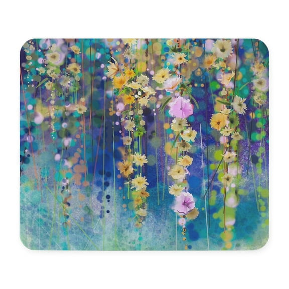CafePress - Floral Painting Mousepad - Non-slip Rubber Mousepad, Gaming Mouse Pad