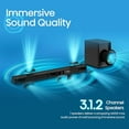 thumbnail image 4 of Hisense AX3125H Barra de sonido de 3.1.2 canales con subwoofer inalámbrico, 440 W, Dolby Atmos, Bluetooth 5.3, EzPlay, 4K HDMI Pass Through, Roku TV Ready, DTS:X, HDMI/AUX/ARC/Óptico/USB, 7 modos de e, 4 of 5