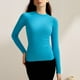 thumbnail image 2 of Ropa para mujer,Camiseta de verano de manga larga con cuello redondo para mujer, informal y cómoda, de tejido suave y transpirable, ideal para el hogar o el trabajo, sopatenor, 2 of 8