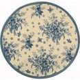 thumbnail image 3 of SAFAVIEH Chelsea Benedict Floral Wool Area Rug, Ivory/Blue, 1'8" x 2'6", 3 of 10