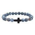 thumbnail image 2 of Birdeem Natural Stone Black Elastic Thread Bracelet Natural Stone Black Elastic Thread Bracelet, 2 of 5