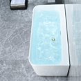 thumbnail image 5 of Groda 63" x 30" Acrylic Flatbottom Soaking Bathtub in White with Drain/Overflow, 5 of 13