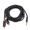 thumbnail image 1 of Cable RCA 1/1,8/3m 2 RCA Aux Cable de sonido Cable de 3,5 mm Conector estéreo a 2RCA Conector de de teléfono para altavoces, reproductor de Yotijar  Cable divisor de audio RCA, 1 of 8