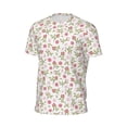 thumbnail image 6 of Wukai Rose Flowers Print Men's Short-Sleeved Mesh T-Shirt,Quick-Dry Short Sleeve Workout T-Shirt-6X-Large, 6 of 8