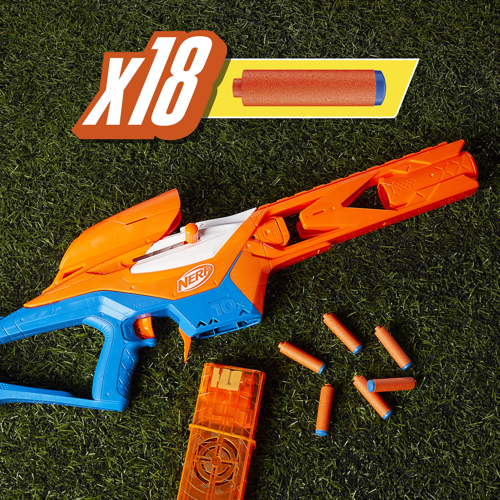 Nerf N Series Pinpoint Blaster, Clip, 18 N1 Darts for Boys and Girls, Ages 8+