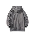 thumbnail image 2 of Gomelly Mens Sweatshirt Long Sleeve Hoodies Leisure Pullover Men Casual Sport Hooded Tops Drawstring Dark Gray 3XL, 2 of 3