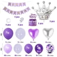 thumbnail image 4 of Kit de globos con forma de corazón morado, lámina de látex, 46 unidades, 4 of 4