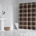 thumbnail image 2 of Black Beige and Red Checkerboard Checkered Pattern Shower Curtain 84"x72" ,Bathroom Decorative Shower Curtains Set with 12 Hooks,Modern Waterproof Washable Shower Curtain, 2 of 6
