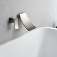 thumbnail image 3 of sumerain Brushed Nickel Tub Faucet Waterfall Wall Mount Bathtub Filler Left-Handed Handle, 3 of 5