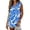 Womens Summer Top - A01 Blue, variant on Women's Leaf Print Sleeveless Top V-Neck Button Detail Blouse Soft Flowy Fabric Summer Beach Vacation Casual Boho Everyday Wear