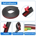 thumbnail image 3 of Borde de forma U Uxcell 9.8Ft x 0.47 pulgadas TPE autoadhesivo recubrimiento de chapa flexible borde de muebles negro, 3 of 5