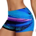 thumbnail image 2 of Aayomet Women's Swim Shorts High Waisted Bathing Suit Bottoms Swimsuit Boy Shorts Swimwear Bikini Board Shorts Beach Pants,Blue L, 2 of 5