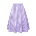 thumbnail image 6 of QTBIUQ Girls Plaid Maxi Skirt Elastic Waist Skirt with Pockets Casual Comfortable Long Skirt, 6 of 7
