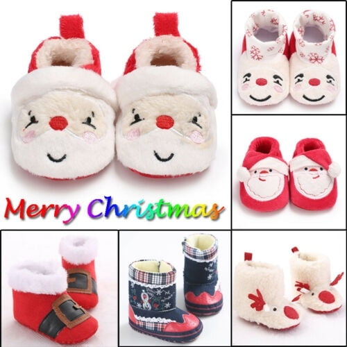 newborn christmas booties