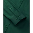 thumbnail image 7 of sogami Mens Long Sleeve Collared Button-up Shirt Regular Fit Solid Wrinkle-Free Green Dresses Shirt Business Casual, 7 of 7