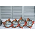 thumbnail image 2 of Ambesonne Landscape Throw Pillow Cover 4 Pack, Botanic Fall Forest, 20", Orange Red and White, 2 of 5
