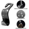 thumbnail image 2 of 4pcs Car Purse Hook Bling Rhinestone Car Hooks For Women-silver, 2 of 5