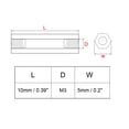 thumbnail image 2 of Unique Bargains 200pcs Brass Straight PCB Pillar Female Thread Hex Standoff Spacer M3x5x10mm, 2 of 5