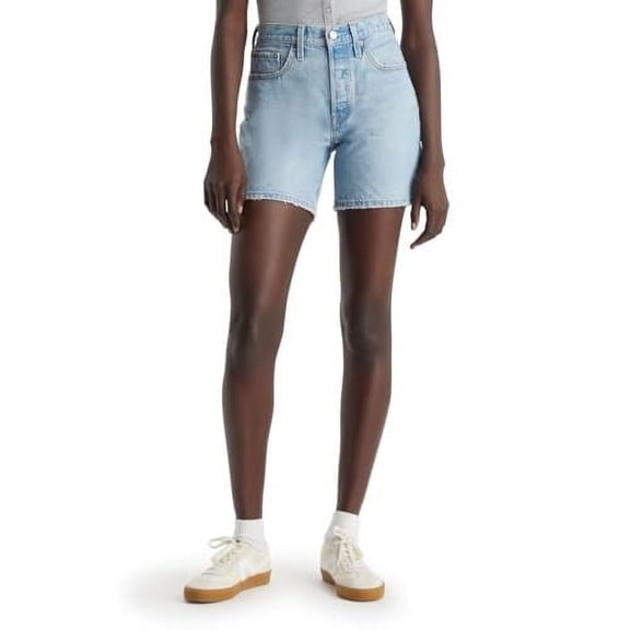 Levi's TAKE OFF Women's 501 Mid-Thigh High Rise Straight Fit Denim Short, US 28