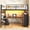 Rustic Brown, variant on melmine Loft Bed with L-Shaped Desk Loft Bed Full with 13 Storage Drawers & Charge Station & LED Lights & Clothes Rack & Extra Hooks,Black