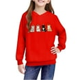 thumbnail image 4 of Chandails à Capuchon Rouges Garçon Fille pour Enfants Fille Garçon Automne Hiver Manches Longues Joyeuses Vacances Noël Brunch Chandail avec Capuche Tenues Chandails en Molleton Enfant 2025 Vêtements Coupe Régulière 11 Ans, 4 of 4