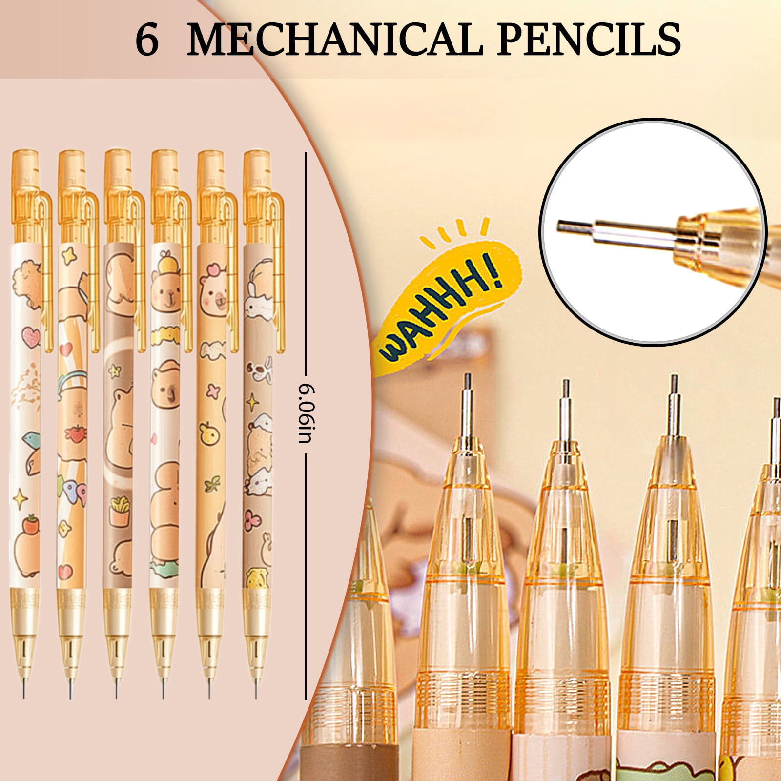 Capybara Stationery Set,Kawaii Stationery Birthday Christmas Gifts,Includes Sticky Notes,Mechanical Pencils,Highlighters,Notebook,Stickers etc