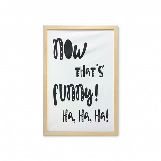 Funny Words Wall Art with Frame, Vintage Doodle Typography with Fun Letters Laughing Time Hilarious Jokes, Printed Fabric Poster for Bathroom Living Room Dorms, 23 Funny Words Wall Art with Frame, Vintage Doodle Typography with Fun Letters Laughing Time Hilarious Jokes, Printed Fabric Poster for Bathroom Living Room Dorms, 23