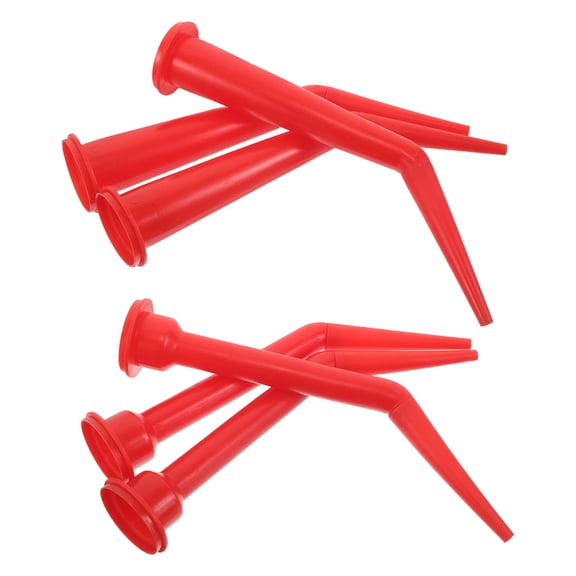 OULII 6Pcs Red Plastic Caulking Extension Nozzles for Home Repair Precise Sealant Application Tool