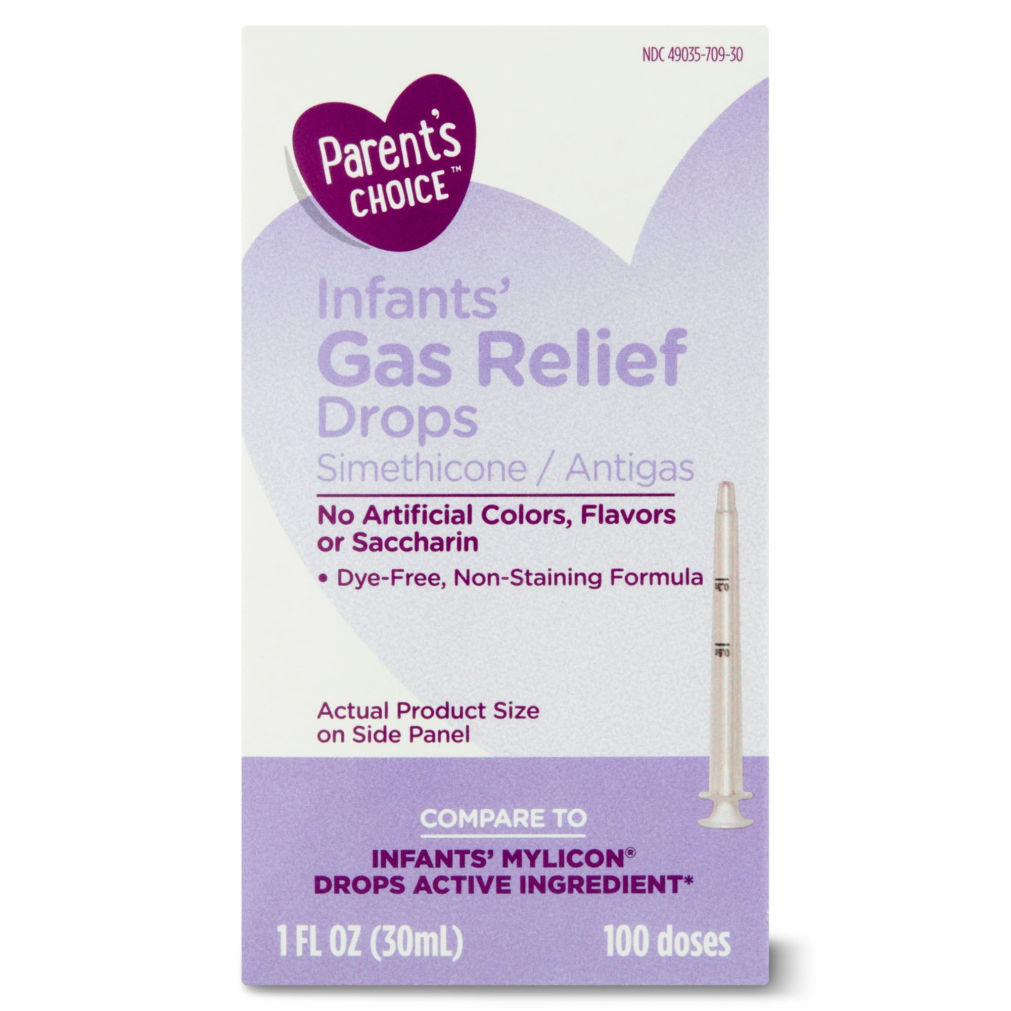 Parent's Choice Infant Gas Relief Drops, Simethicone 20mg, 1 Fl oz