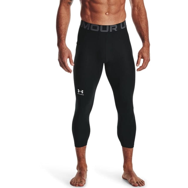 Leggins Under Armour Armour HeatGear 3/4 para hombre, color negro/gris