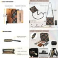 thumbnail image 2 of ZUXONGSY Boho Flower Print Ladies Crossbody Hobo Purse Combo - PU Leather Satchel with Lightweight Wallet, Waterproof Hobo Bag and Wallet Set for Shopping Work Business, 2 of 5