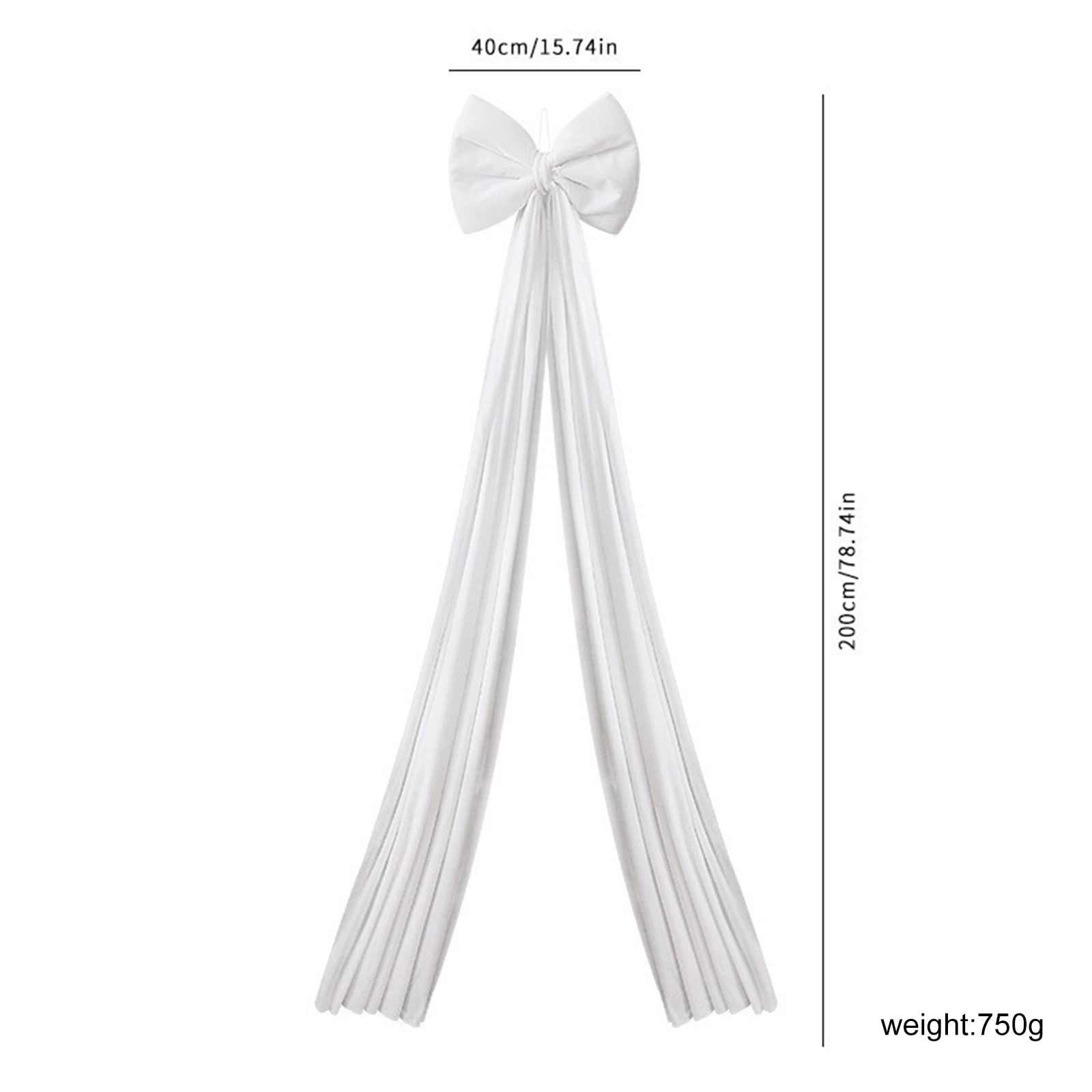 RUPKUL Christmas Decorations -Large Red Christmas Tree Bows 15.7×78.7" Giant Christmas Tree Toppers Bow with Long Streamers Wreath Wall Decor White