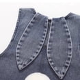 thumbnail image 3 of Boys & Girls Easter Denim Overall Pants Bunny Ear Romper with Pom Pom Tail Color Blue Size 5-6 Years, 3 of 9
