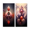 thumbnail image 2 of Designart "Cosmic Flux Abstract Multiverse Metamorphosis IV" Abstract Shapes Wall Art Set Of 2 - Transitional Orange Wall Decor Set Of 2, 2 of 6