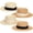 4pack-Style2, variant on 4Pack Women's Flat-Top Straw Hat Summer Sun Protection and Shade Hat for Vacations and the Beach