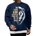 thumbnail image 5 of "The Lord Is My Shepherd" Psalm 23 Lion Sweatshirt – Christian Faith Pullover with Majestic Lion & Inspirational Bible Verse Design, 5 of 6
