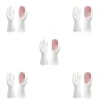 thumbnail image 1 of Yuarrent 1 par de guantes para lavar platos, fregador de manos, manoplas de esponja, herramientas Rosa 5piezas, 1 of 6